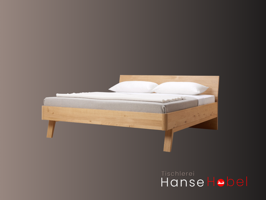 Produktbild: Natürlich schlafen – Massivholzbett HANNOVER mit klarem Design & hoher Lehne